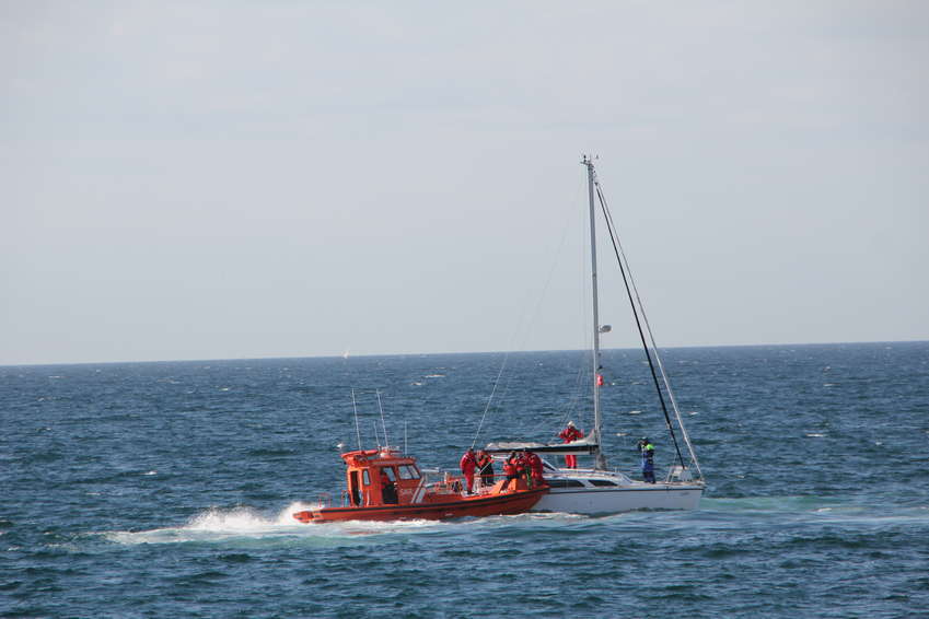 Siste båt kom inn uten motor kraft og fikk hjelp av redningstjenesten fra Skagen Havn