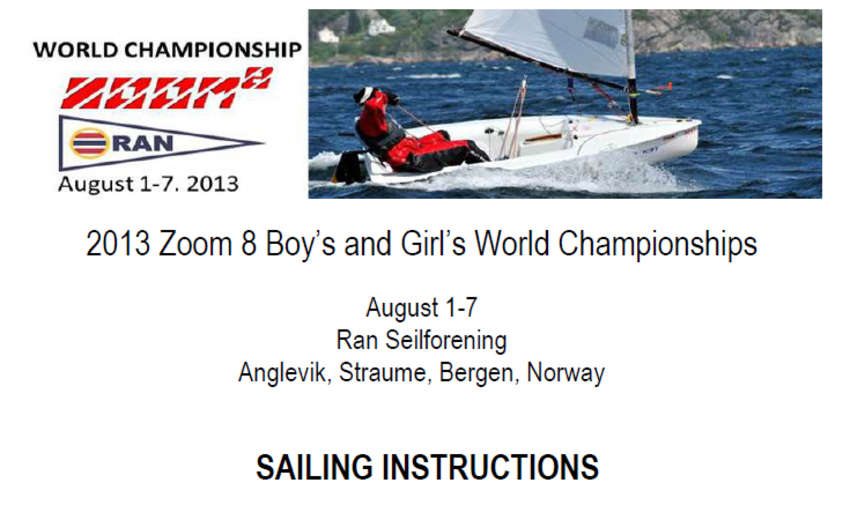 Sailing Instructions are published