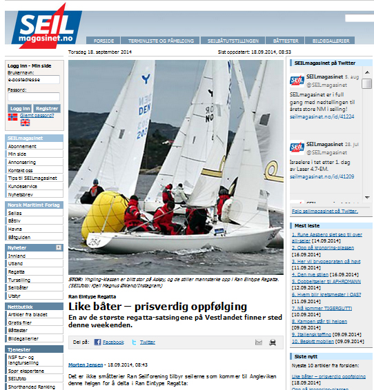 Omtale i Seilmagasinet