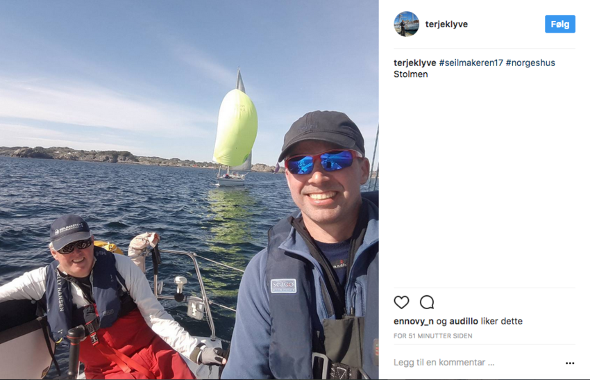 Se seilernes egne bilder på Instagram