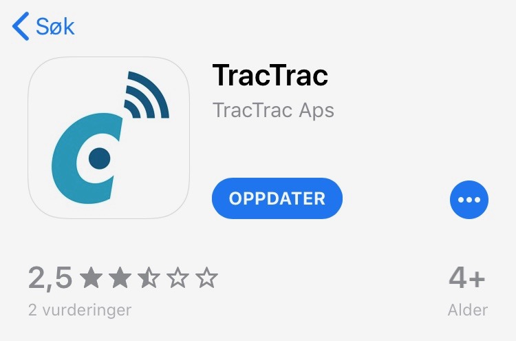 Følg trackinga på telefon eller datamaskin