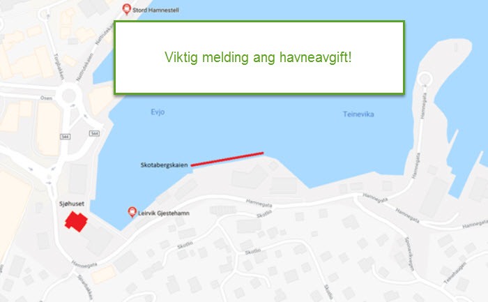 Viktig melding om havneavgift